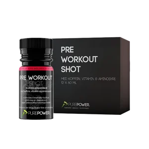 PRE-WORKOUT SHOT (PWO) RØDEBÆR 12 X 60ML